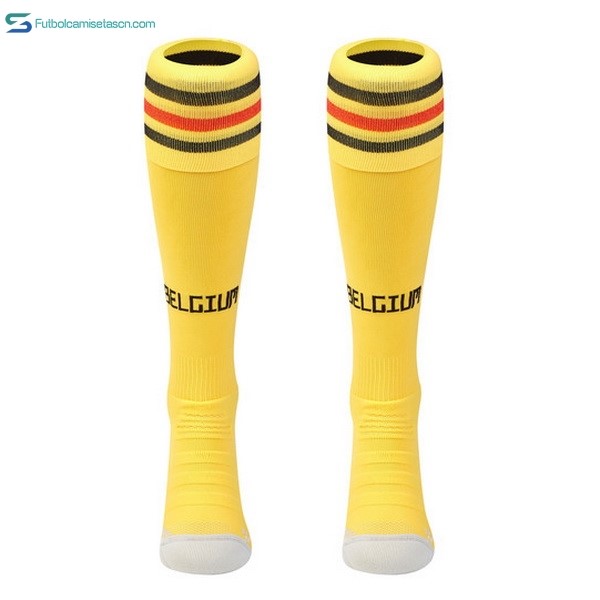 Calcetines Bélgica 2ª 2018 Amarillo